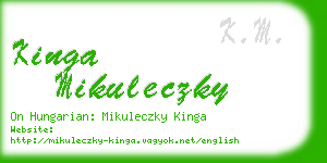 kinga mikuleczky business card